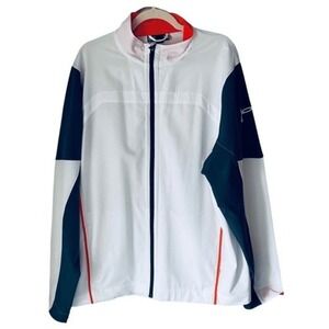 Under Armour XL White‎ Track Jacket Full Zip Lightweight Running Athletic Mens
